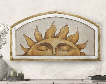 Boho Wall Art | 20&quot; x 36&quot; | Sun Wall Decor | Tarot Wall Art | Eclectic Decor