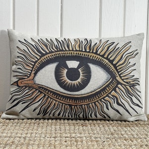 Eye throw pillow top