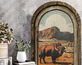 American Bison Wall Decor | Western Wall Art | Buffalo Decor | Yellowstone Wall Hanging | Wyoming Wall Art | Arizona Decor