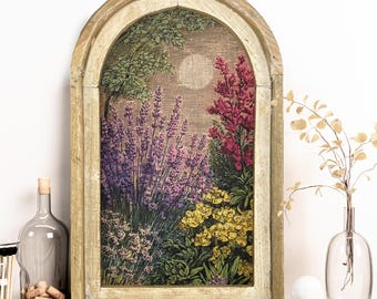 Lavender Garden Wall Decor | 14" x 22" | French Farmhouse Wall Art I Shabby Chic