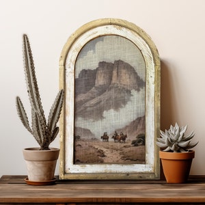 Western Landscape Wall Decor | Equestrian Wall Art | Southwestern Decor | Yellowstone Wall Hanging | Wyoming Wall Art | Arizona Decor