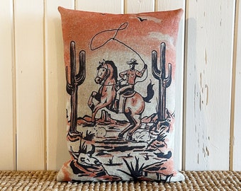 Western Throw Pillow | Cowboy Decor | Wild West Lumbar Pillow | Rodeo Pillow | 12" W x 18" H |