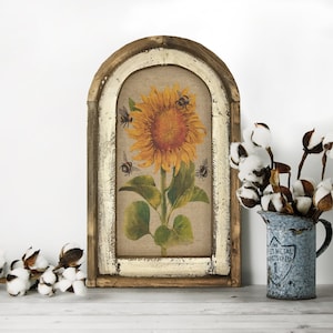 Sunflower Wall Art | 14&quot; x 22&quot; | Farmhouse Decor | Sunflower Wall Decor | Kitchen Wall Art | Dining Room