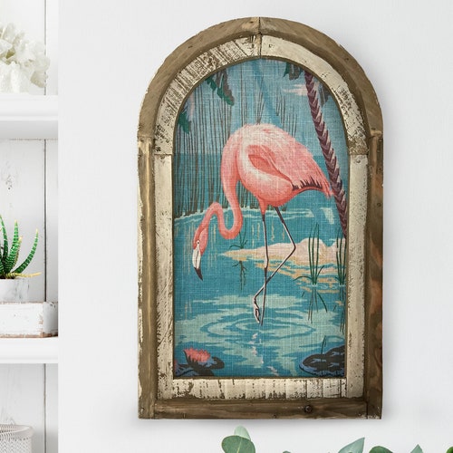 Flamingo Wall Art 14 X 22 Bathroom Decor Etsy