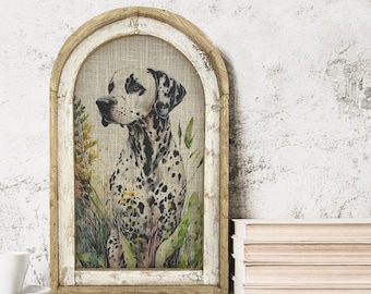 Dalmatian Framed Art Print | Watercolor Dalmatian Gift | Handmade Framed Dog Art | Gift for Dalmatian Lover |