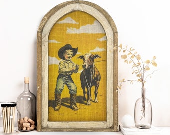 Western Cowboy Wall Decor | 14" x 22" | Cowgirl Wall Art I Western Decor I Southwestern Art I Wild West I Retro I Boys Room