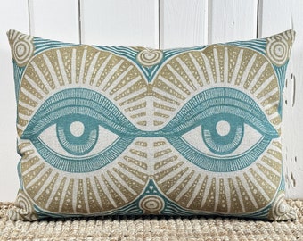 Eye Throw Pillow | Eclectic Decor | Gothic Lumbar Pillow | Bohemian | Minimalist Decor | 18" W x 12" H |