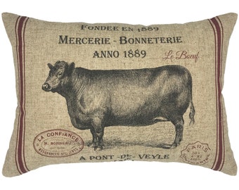 Cow Lumbar Pillow Etsy