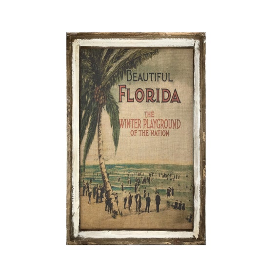 Florida Wall Art 24 X 36 Coastal Wall Art Etsy