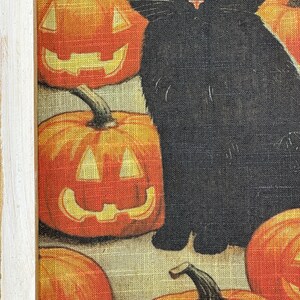 Black Cat Wall Decor | Halloween Decor | Spooky Pumpkin Art | Gothic ...