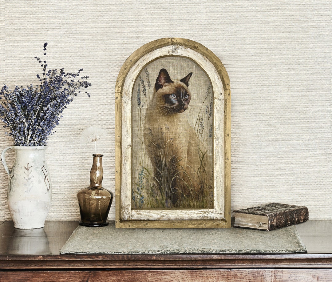 siamese-cat-framed-art-print-watercolor-siamese-cat-gift-handmade