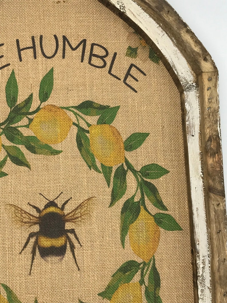 Honey Bee Wall Art 18 x 30 Arch Window Frame Etsy