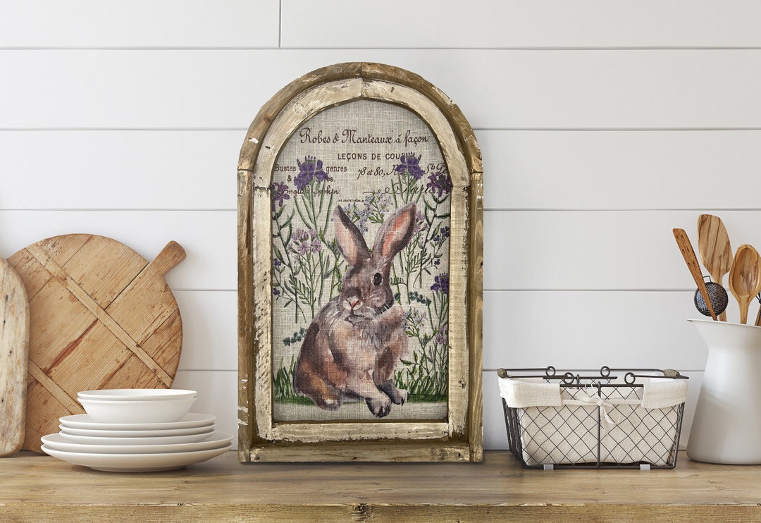 Rabbit With Lavender Wall Decor | 14