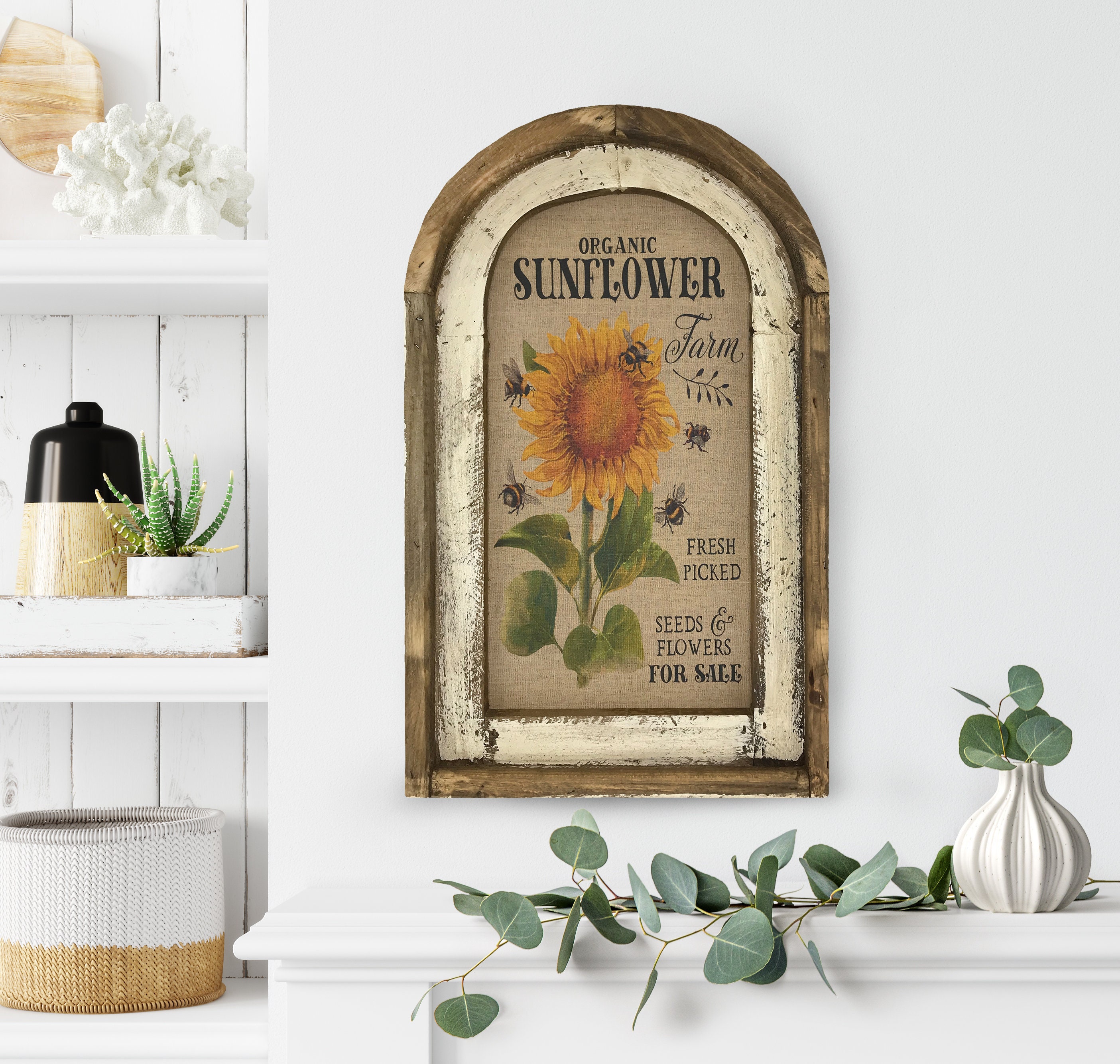 Sunflower Wall Decor 14 x 22 Farmhouse Decor Etsy