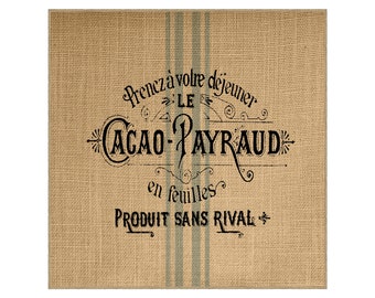 Grainsack Burlap Panel, Reproduction Printed Fabric