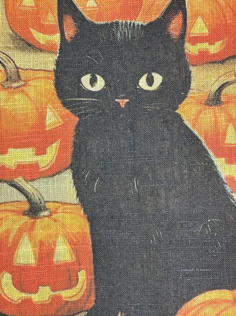 Black Cat Wall Decor | Halloween Decor | Spooky Pumpkin Art | Gothic ...