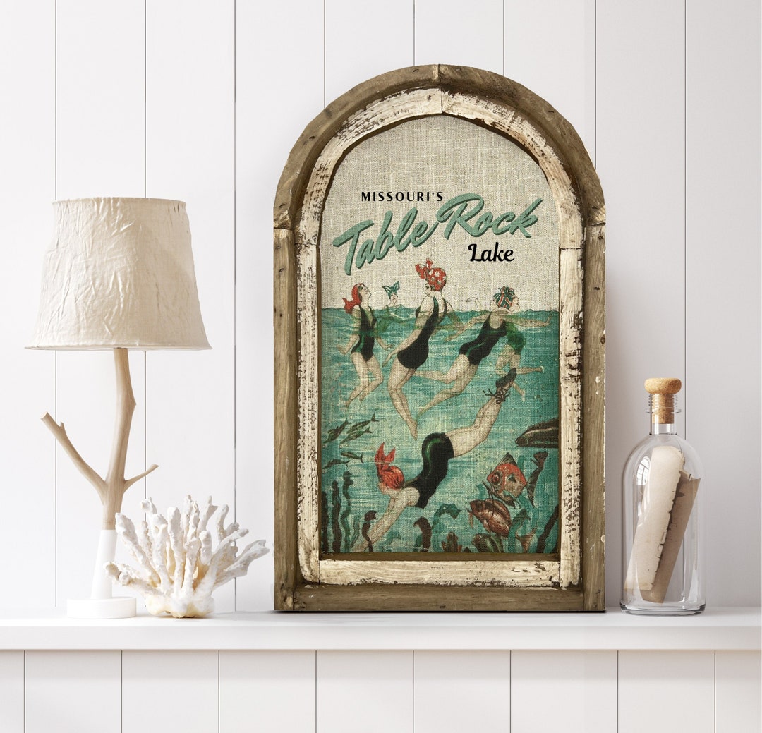 Table Rock Lake Wall Art Missouri Travel Poster Coastal Wall Decor Lake