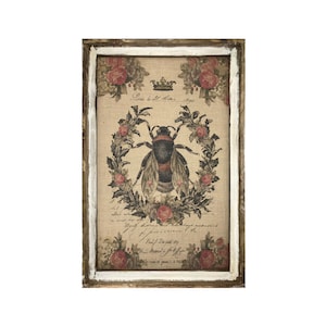 French Country Decor | 24" x 36" | Bee Wall Art | Country Farmhouse Decor |