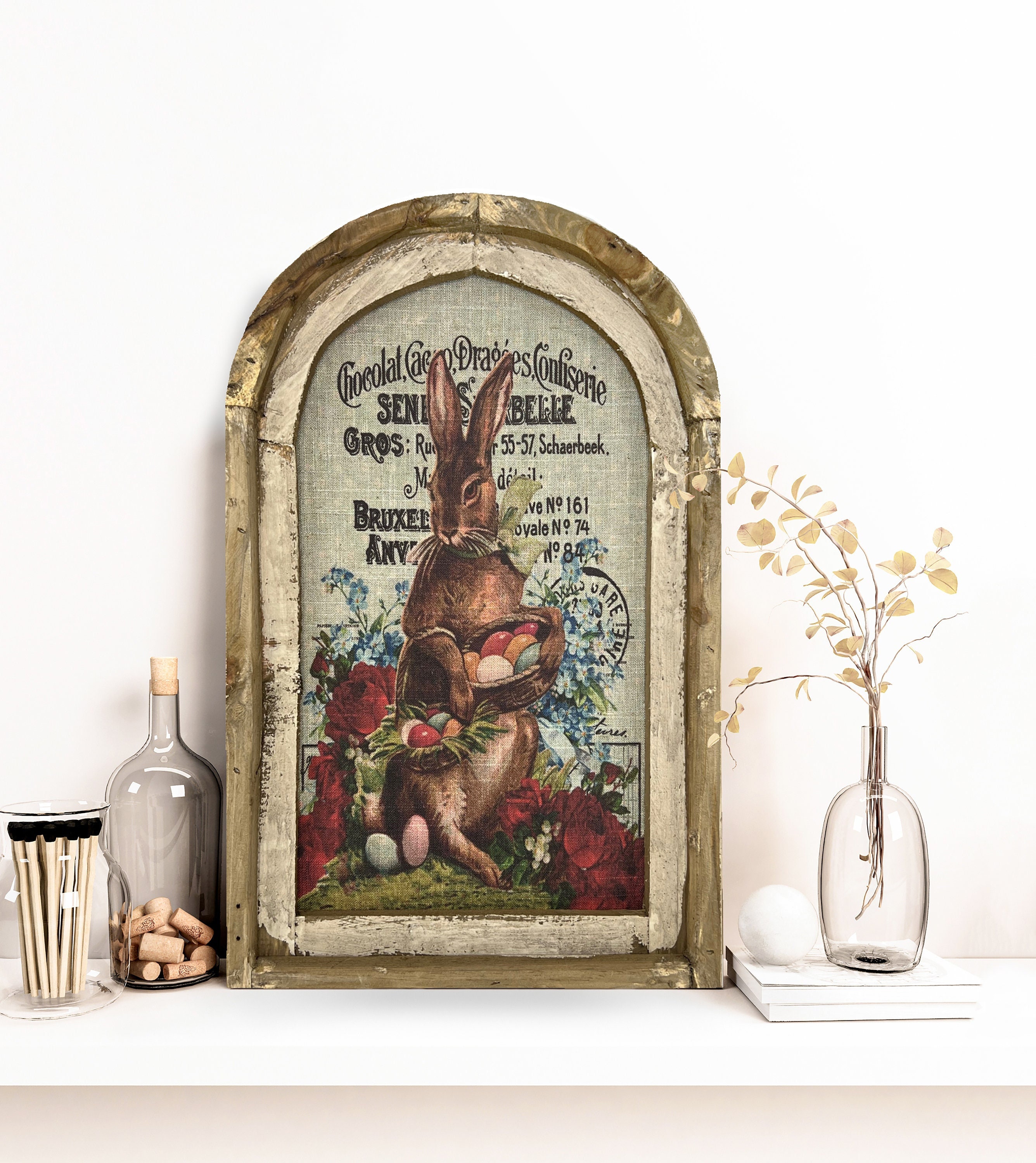 Easter Bunny Wall Decor 14 x 22 Rabbit Wall Art I Bunny Wall Decor