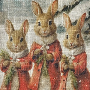 Christmas Bunnies Wall Decor | 14