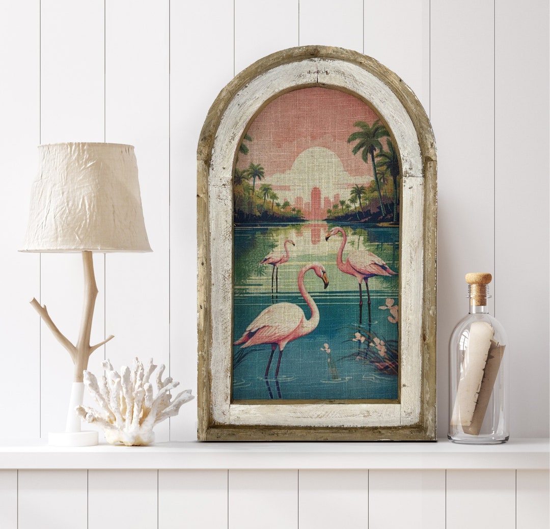 Flamingos Wall Decor Bathroom Decor Coastal Wall Decor Florida Home