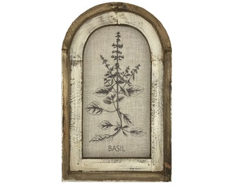Basil Wall Decor | Farmhouse Herbs Sign I Kitchen Decor I Farmhouse Wall Art I
