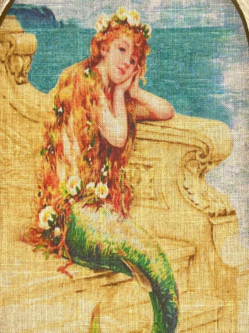 Mermaid Wall Art 14 X 22 Victorian Mermaid Etsy