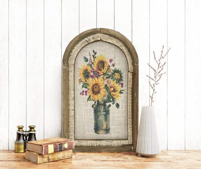 Sunflower Wall Art 14 x 22 Kitchen Wall Hanging Farmhouse Decor 画像 1