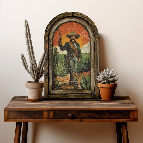 Western Cowboy Wall Decor | 14" x 22" | Equestrian Wall Art | Cowboy Decor | Southwestern Art | Wild West | Retro