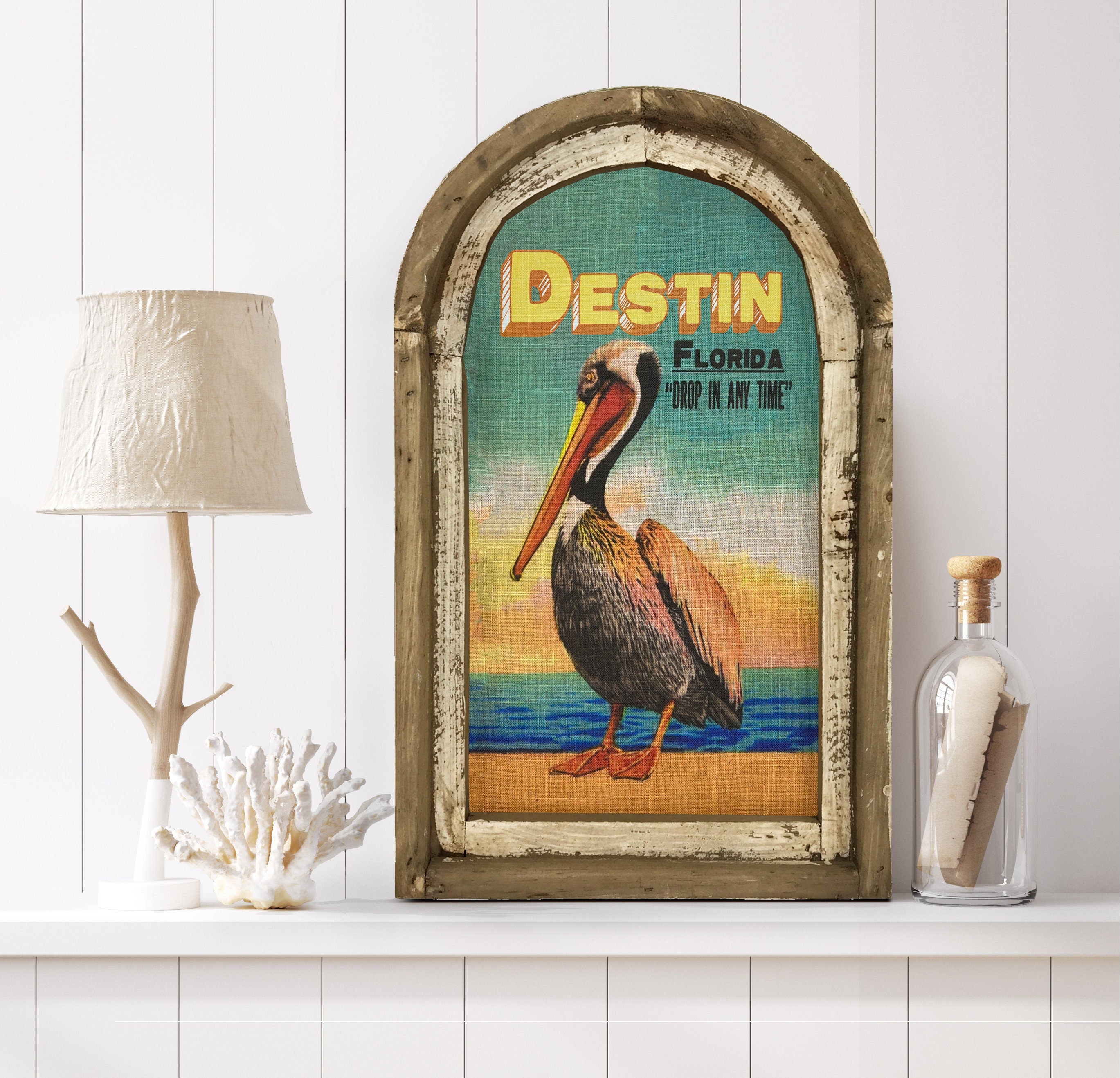 Destin, Florida Wall Art Florida Postcard Coastal Wall Decor