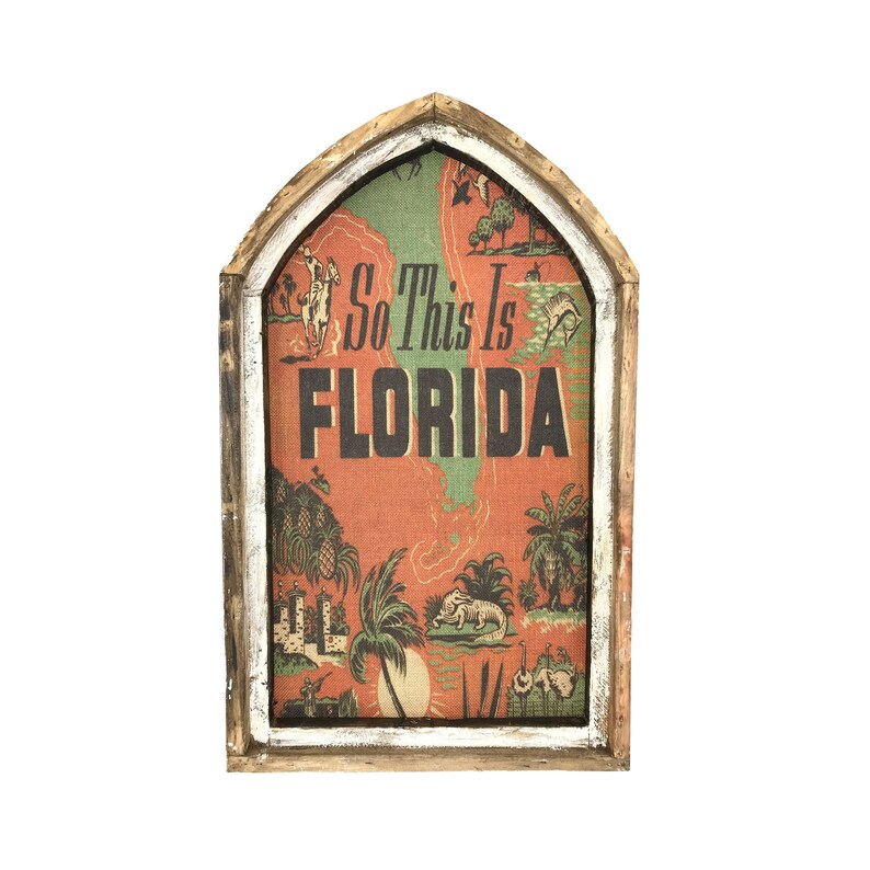 Florida Wall Art 18 X 30 Arch Window Frame Etsy