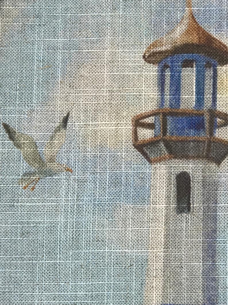 Lighthouse Wall Art 14 X 22 Coastal Bathroom Etsy