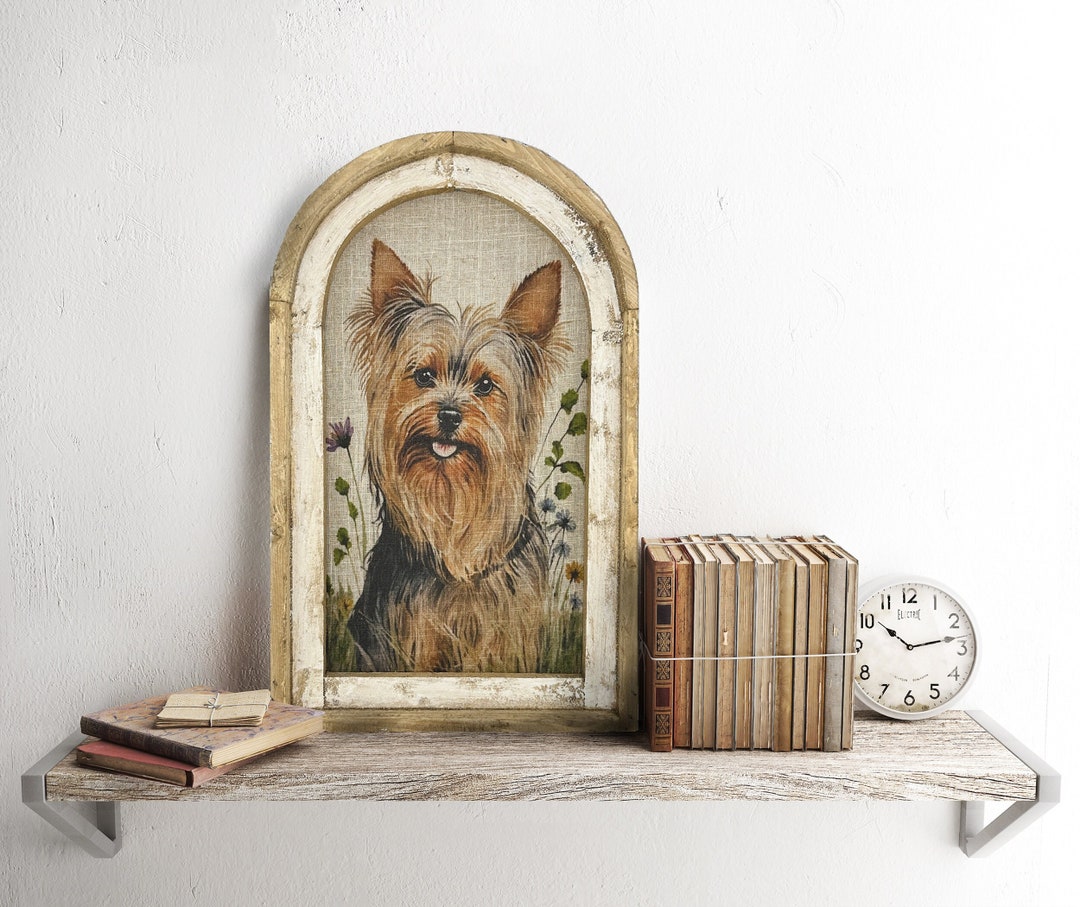 Yorkshire Terrier Framed Art Print Watercolor Yorkshire Terrier Gift