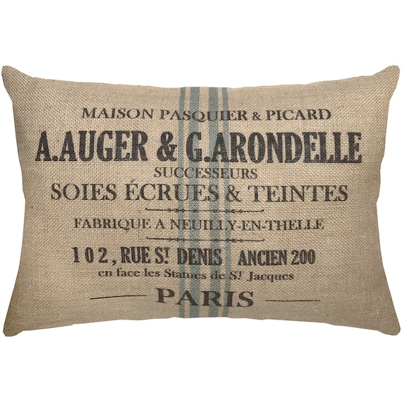 Burlap Grainsack Pillow French Lumbar Pillow French | Etsy Burlap Grainsack Pillow French Lumbar Pillow French | Etsy