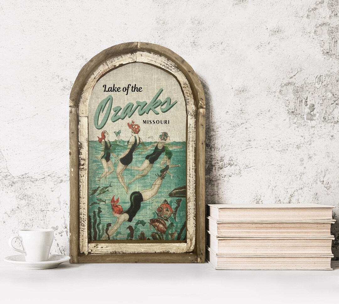 Lake of the Ozarks Wall Art Missouri Travel Poster Coastal Wall Decor