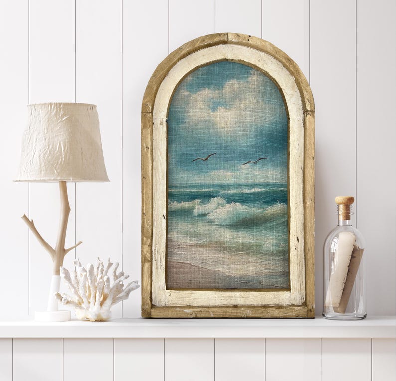 Seagull Wall Art | 14" x 22" | Coastal Bathroom Decor | Coastal Wall Decor I Florida Home Decor image 2