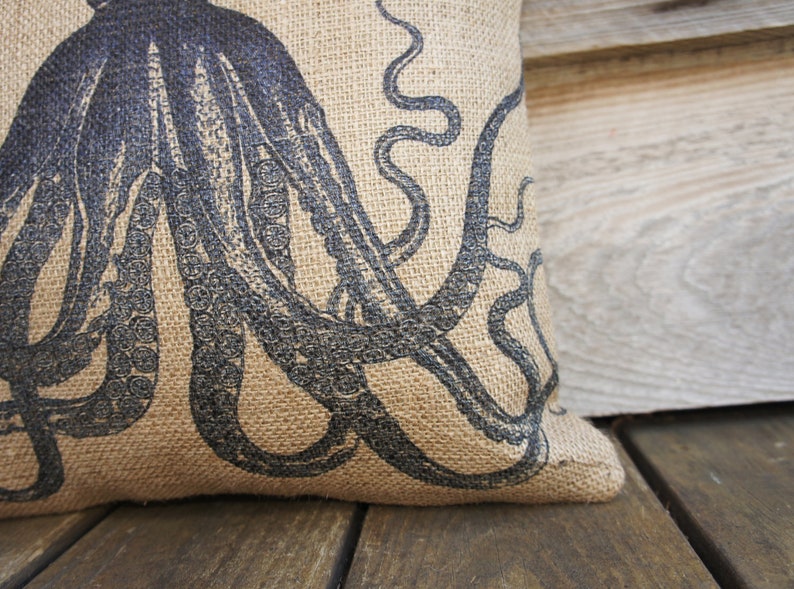 blue octopus pillow