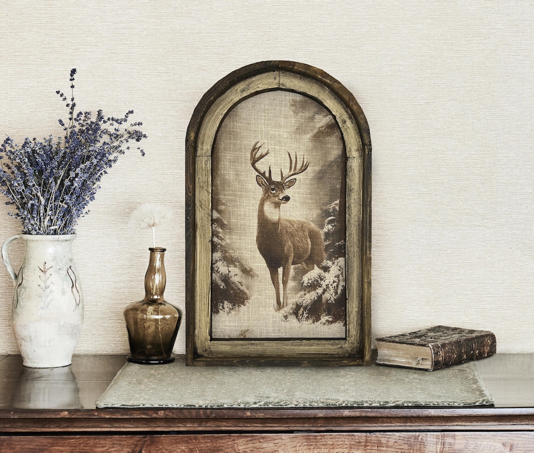 Framed Rustic Deer Wall Decor | 14