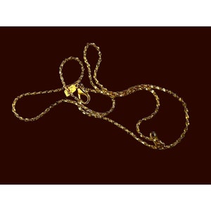 Vintage Lady Remington Gold Tone Serpentine Chain Necklace 18&quot;