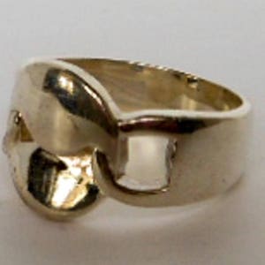 Vintage Sterling Silver Mariner Link Ring Band, Size 6.75