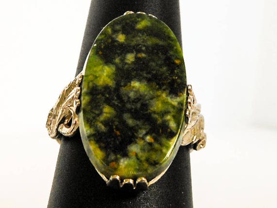 Clark & Coombs Sterling Jade  Ring  Sterling Silv… - image 9