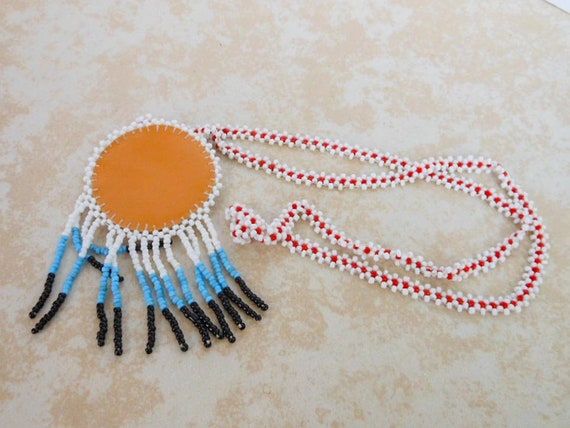 Vintage  Seed Bead Fringe Necklace ,   24 Inch , … - image 5