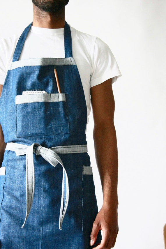mens denim apron
