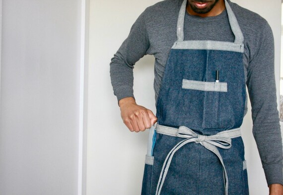 mens denim apron