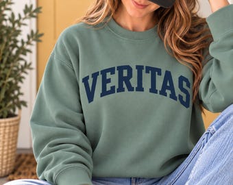 VERITAS Sweatshirt | Latin Truth Shirt | Classical Education Sweatshirt | Collegiate Crewneck (Comfort Colors)
