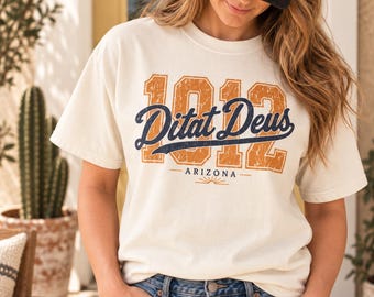 1912 Arizona Statehood Tee | Ditat Deus Motto Shirt (Comfort Colors)