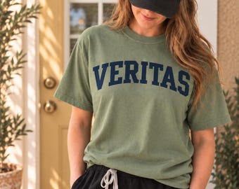 Veritas Shirt | Latin Truth | Classical Education | Vintage Collegiate Tee (Comfort Colors)