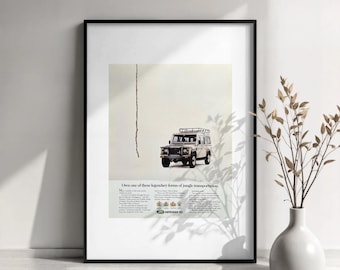 Land Rover Defender 110 Vintage Print - 1994 Automotive Advertisement - A4 Wall Art