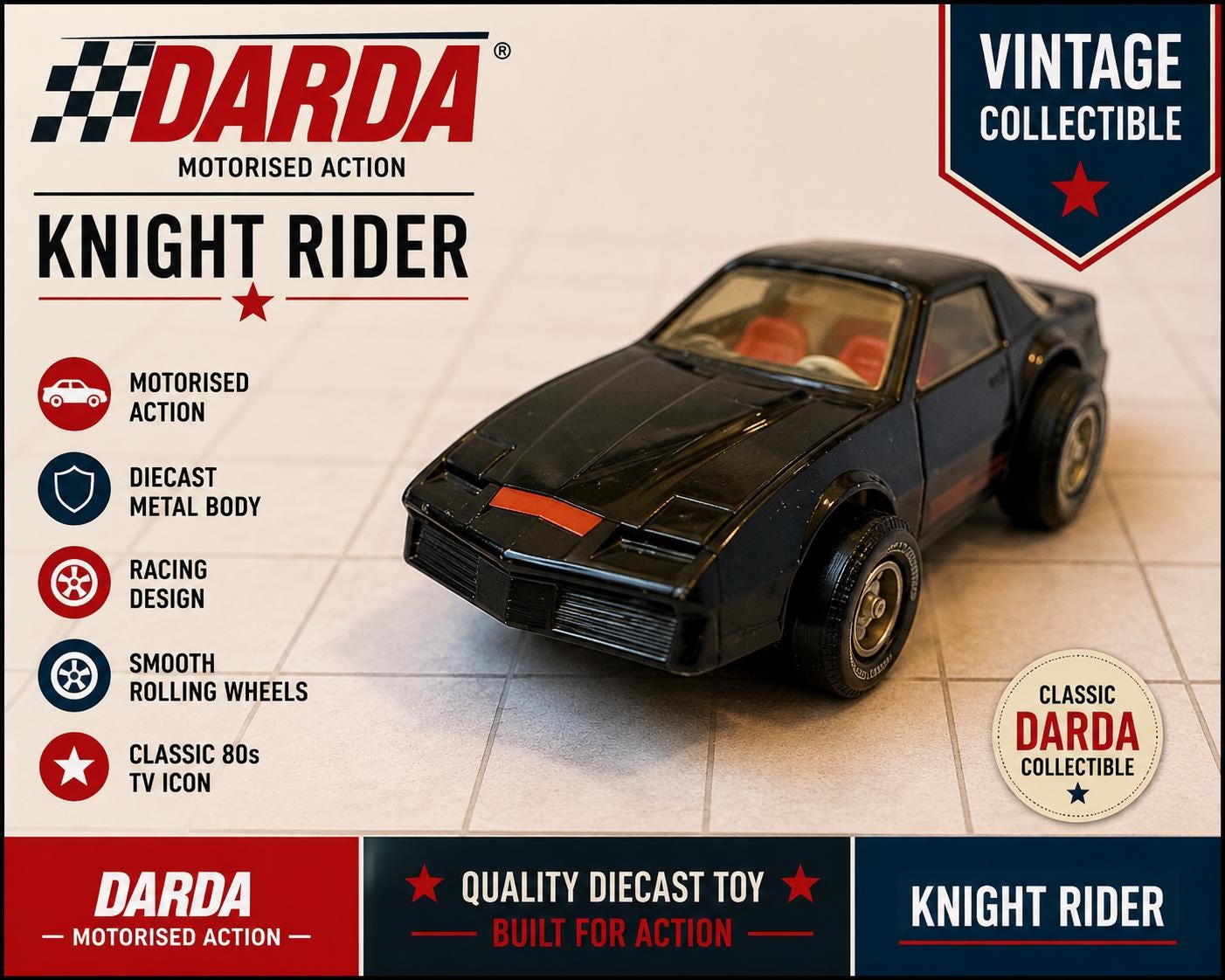 Vintage Knight Rider Toy Car - Etsy