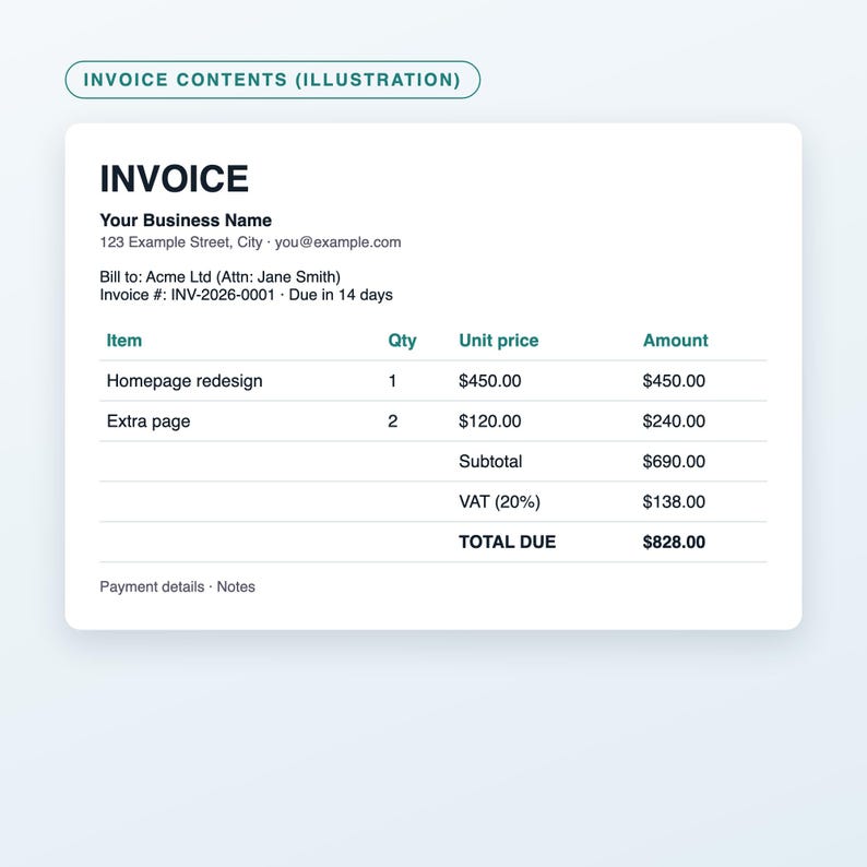 Google Sheets Invoice Generator, Bulk PDF Invoices + Gmail Drafts, Apps Script Automation for Freelancers & Small Business, Instant Download image 2